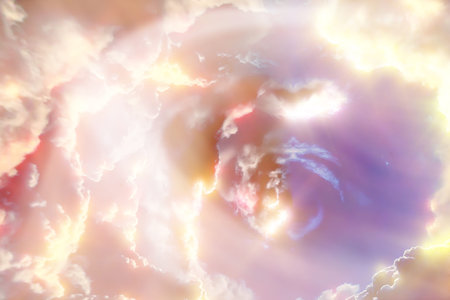 Space background with abstract planetsの写真素材