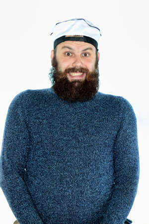 man beard sailor isolatedの写真素材