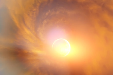 Sunlight pierces through the clouds in the sky