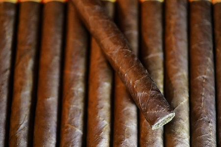 large wooden box of cigars handmade Cuban