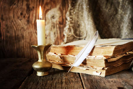 book pen candle romanceの写真素材