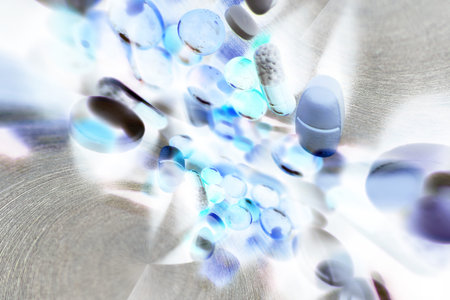 Abstract medication drug background invert multi colorsの写真素材
