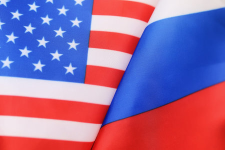 russian and usa flag sanctions