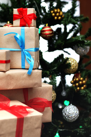 Gift with christmas ball