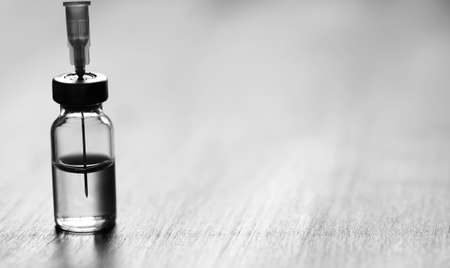 Ampoule and needles from a medical syringeの写真素材