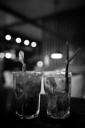 A table in a cafe objectsの写真素材