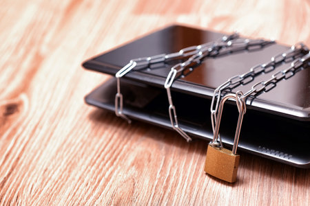 World Day without internet items of computer equipmentの写真素材