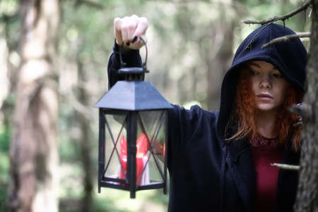Witch holds a ritual sphereの写真素材