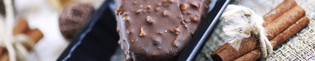 horizontal background of chocolate ice cream