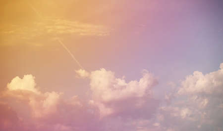 white clouds in a skyの写真素材