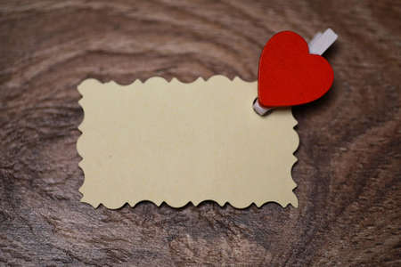 white sheet paper love notes and heart shapeの写真素材