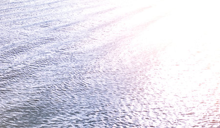 Landscape lake. Texture of water. The lake is at dawn. The mouth