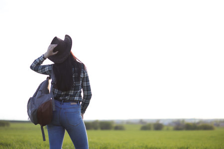 A girl travels the summer in the country