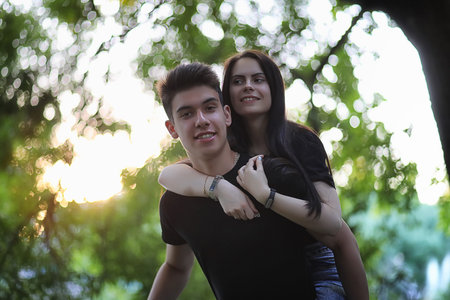 Young couple on the first date