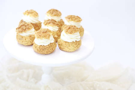 Confectionery flavored cakes for a holiday and a normal breakfastの写真素材