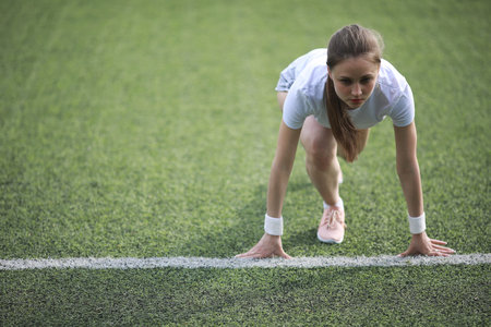 Girl and sport lifestyle doing exercises