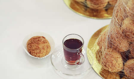 Confectionery flavored cakes for a holidayの写真素材