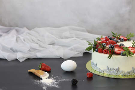 Confectionery flavored cakes for a holiday and a normal breakfast.の写真素材