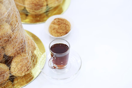 Confectionery flavored cakes for a holiday and a normal breakfastの写真素材