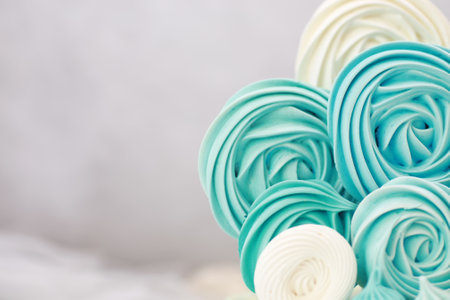Confectionery flavored cakes for a holiday and a normal breakfastの写真素材