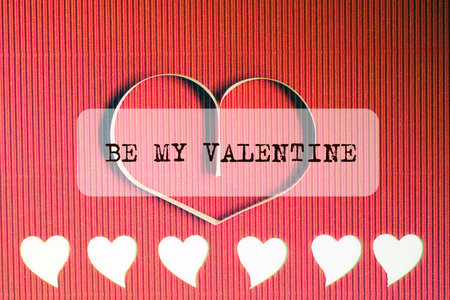heart shape text be my valentineの写真素材