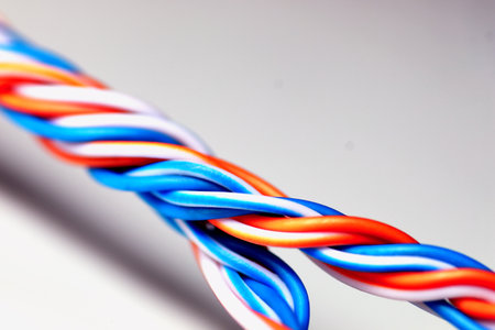macro color braided wireの写真素材