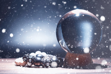 Crystal ball predict the fate. Guessing for the future.の写真素材