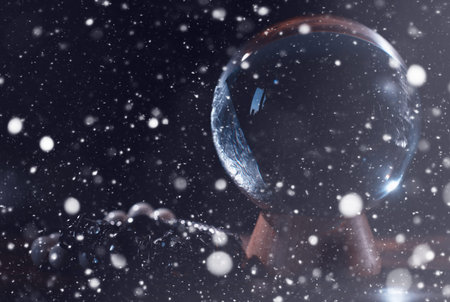 Crystal ball predict the fate. Guessing for the future.