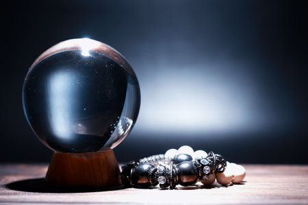 Crystal ball predict the fate. Guessing for the future.の写真素材