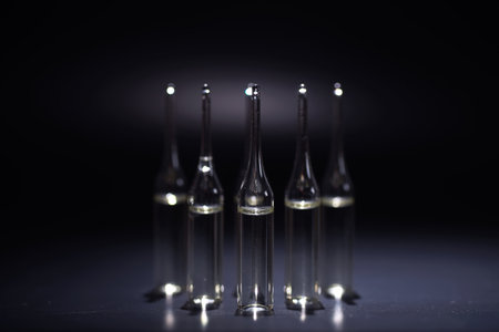 Medical drug in ampoules. Medicines for injection.の写真素材