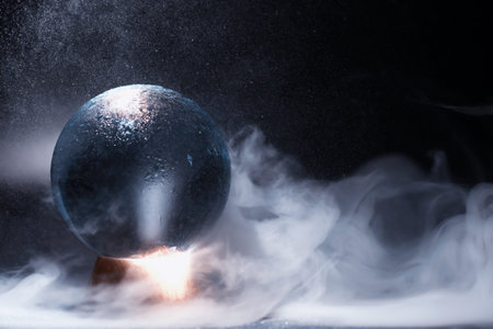 Crystal ball predict the fate. Guessing for the future.