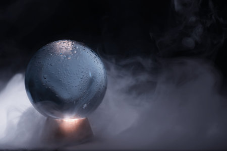 Crystal ball predict the fate. Guessing for the future.