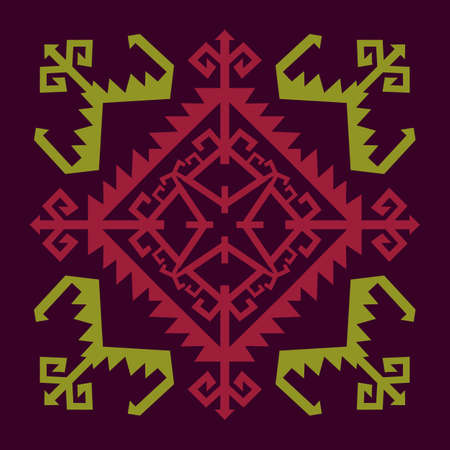 Vector Ornament With Caucasian Motifs