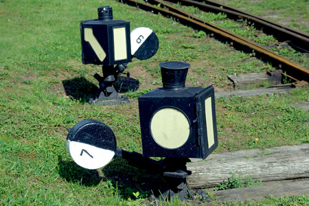 Railroad Switch At Suwalki Narrow-gauge Railway, Polandの写真素材