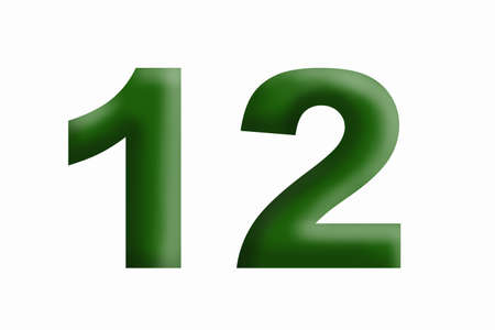 Volume numbers 1 and 2 grassy green on a white background.