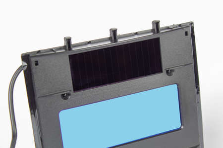 Fragment of a photovoltaic cell and a solar panel welding mask.の写真素材