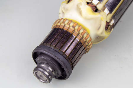 Electric motor collector, repair and maintenance of power tools.の写真素材