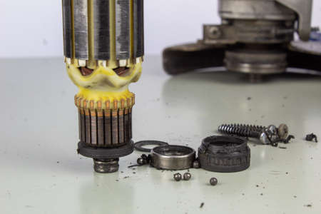 Electric motor collector, repair and maintenance of power tools.の写真素材