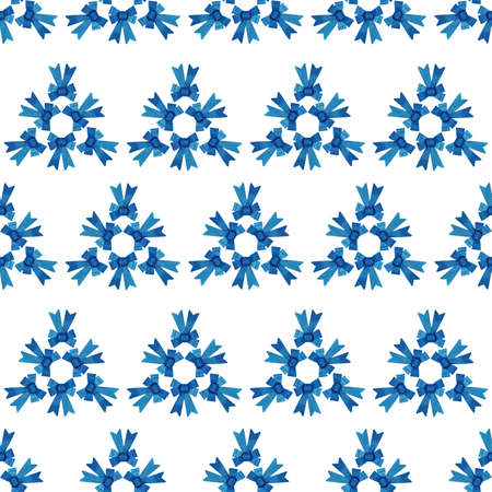 Christmas seamless pattern, pattern collected from blue shiny bows.の写真素材
