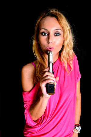 woman with gunの写真素材