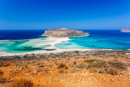 View of Balos lagoon on Crete. Greece.