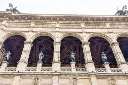 opera house, building of the opera, beautiful building with sculptures and columnsのeditorial素材