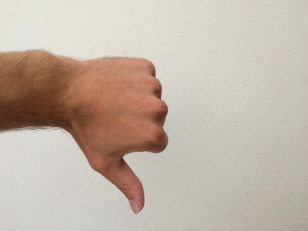 white man's palm, thumb, show down, part of the hand, gesture, dislike, part of the body, white...