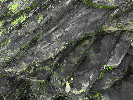 stone texture of amazing color, rocky layers of bright colorsの写真素材