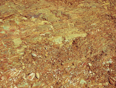 rocky soil, stone crumb, rock formation as a background, bright stonesの写真素材