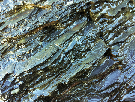 wet rock, stone formations as a backgroundの写真素材