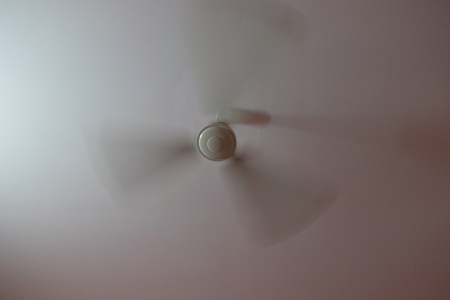 ceiling fan, motion blur, air conditioning, backgroundの写真素材