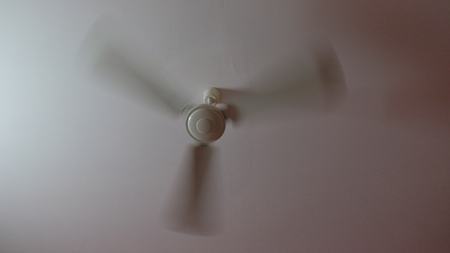 ceiling fan, motion blur, air conditioning, backgroundの写真素材