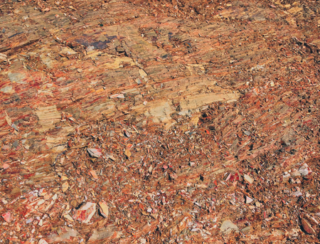 pink soil, pink stones, pink stone as backgroundの写真素材