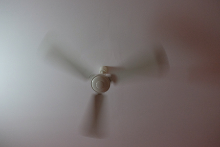 ceiling fan, motion blur, air conditioning, backgroundの写真素材